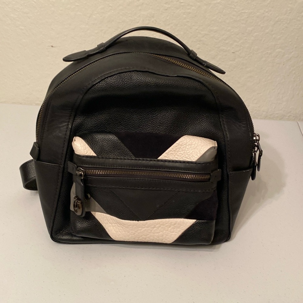 COACH Backpack 38674 Campus Backpack Patchwork Pebbled Leather Cowhide. Limited